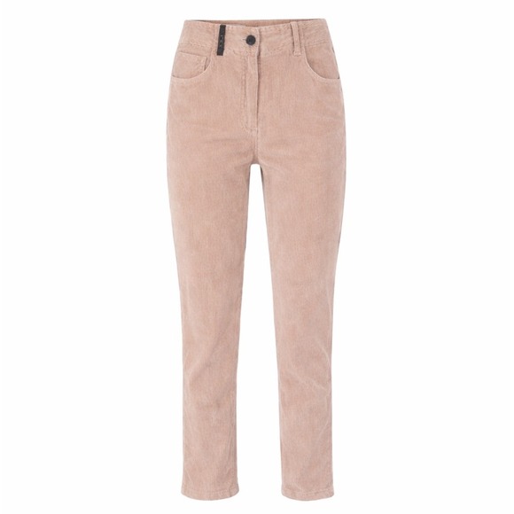 PESERICO Milleraies Corduroy Jean Sz 6 Beige Handmade Pants Straight Leg Italian
